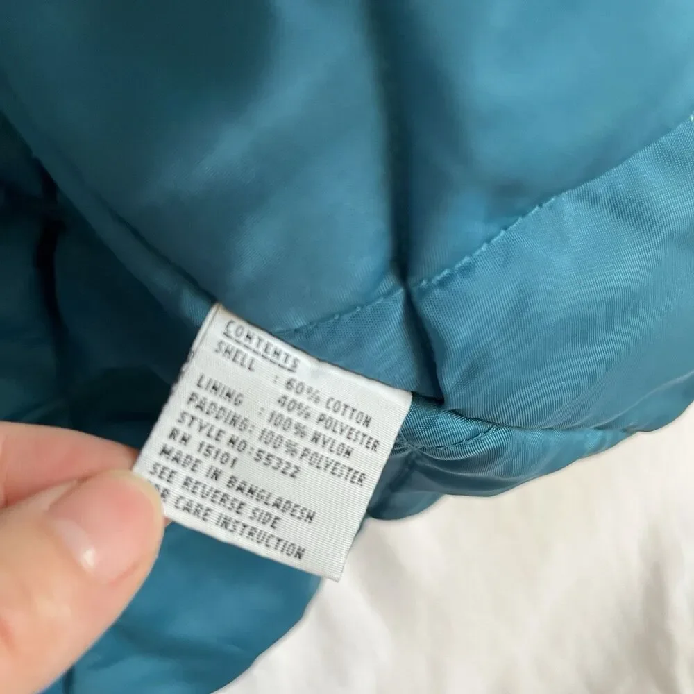 VTG 80s Current Seen Jacket Blue Color-block Womens Medium Retro Ski Coat - Picture 8 of 14